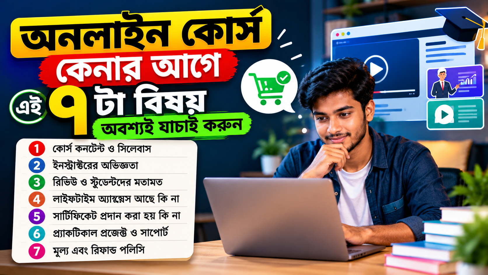 অনলাইন কোর্স কেনার আগে এই ৭টা বিষয় অবশ্যই যাচাই করুন
